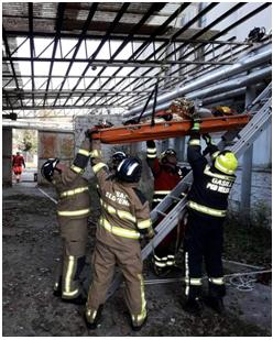 Reševanje poškodovanih iz višjih nadstropij